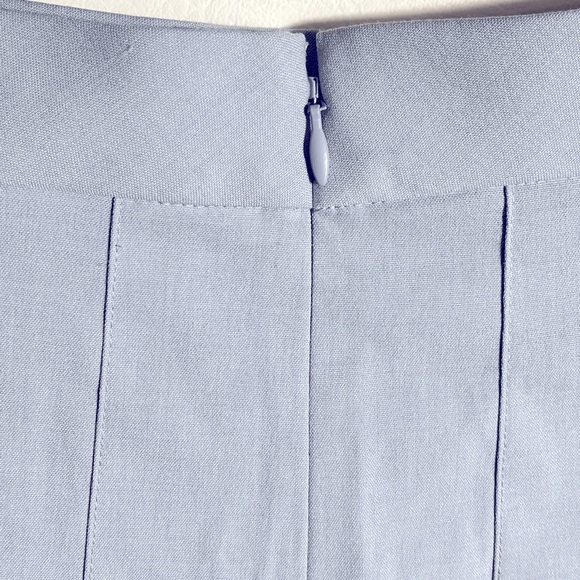 UNIQLO Heather Pleated Mini Skirt Light Blue Large - Picture 3 of 8